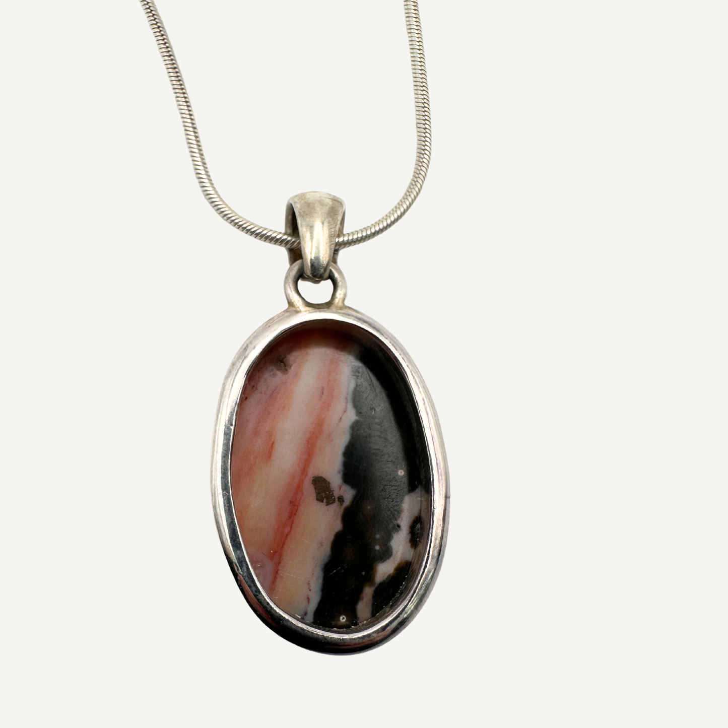Pink Tide Rhodonite Pendant