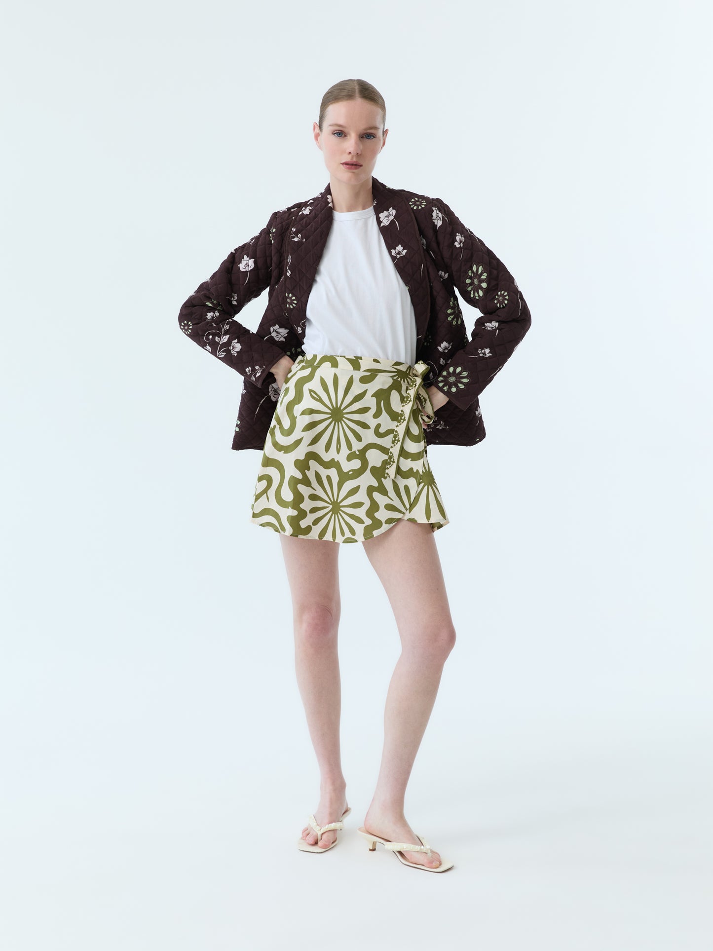Jess Swirl Mini Wrap Skirt