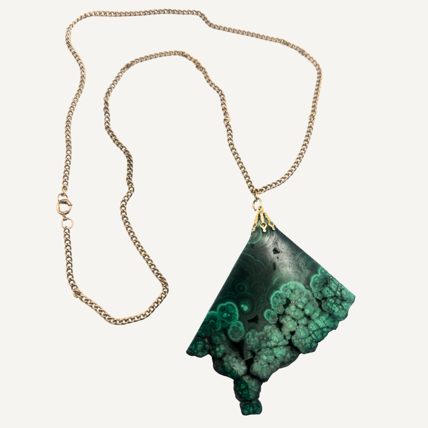 Malachite Slice Pendant