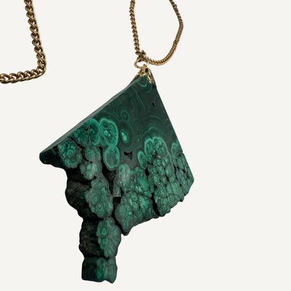 Malachite Slice Pendant