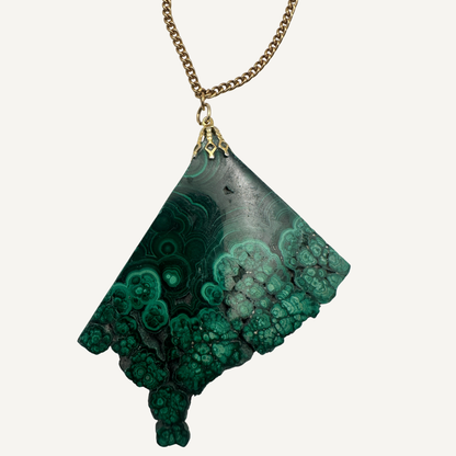 Malachite Slice Pendant