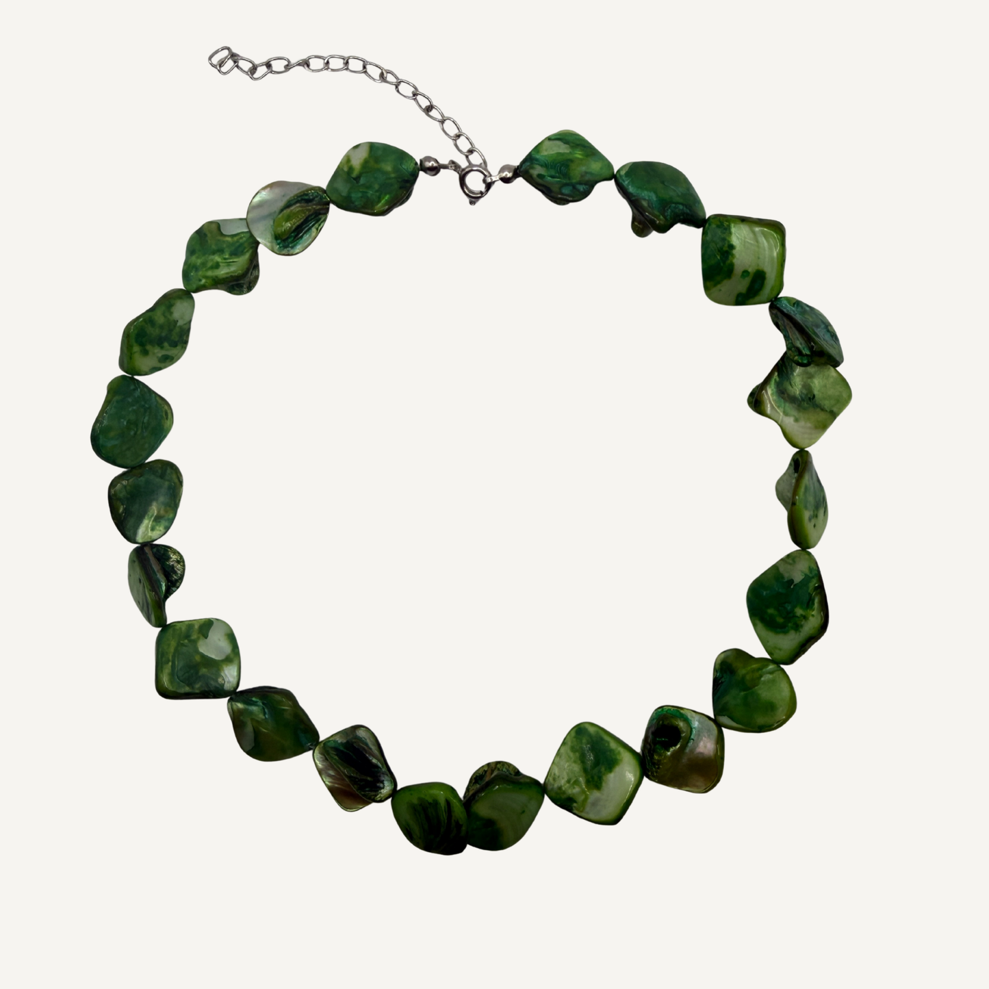 Seaweed Green Shell Necklace
