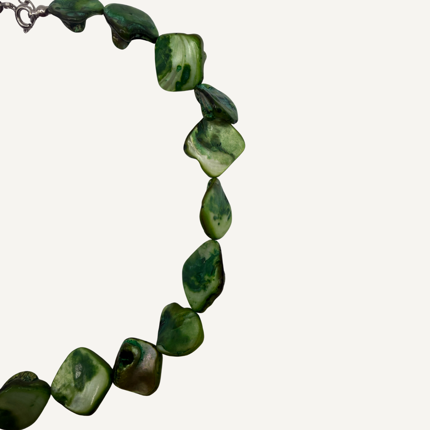 Seaweed Green Shell Necklace