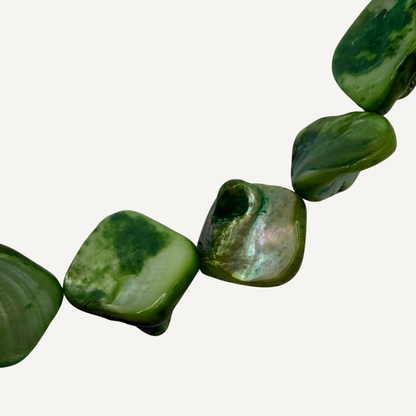 Seaweed Green Shell Necklace