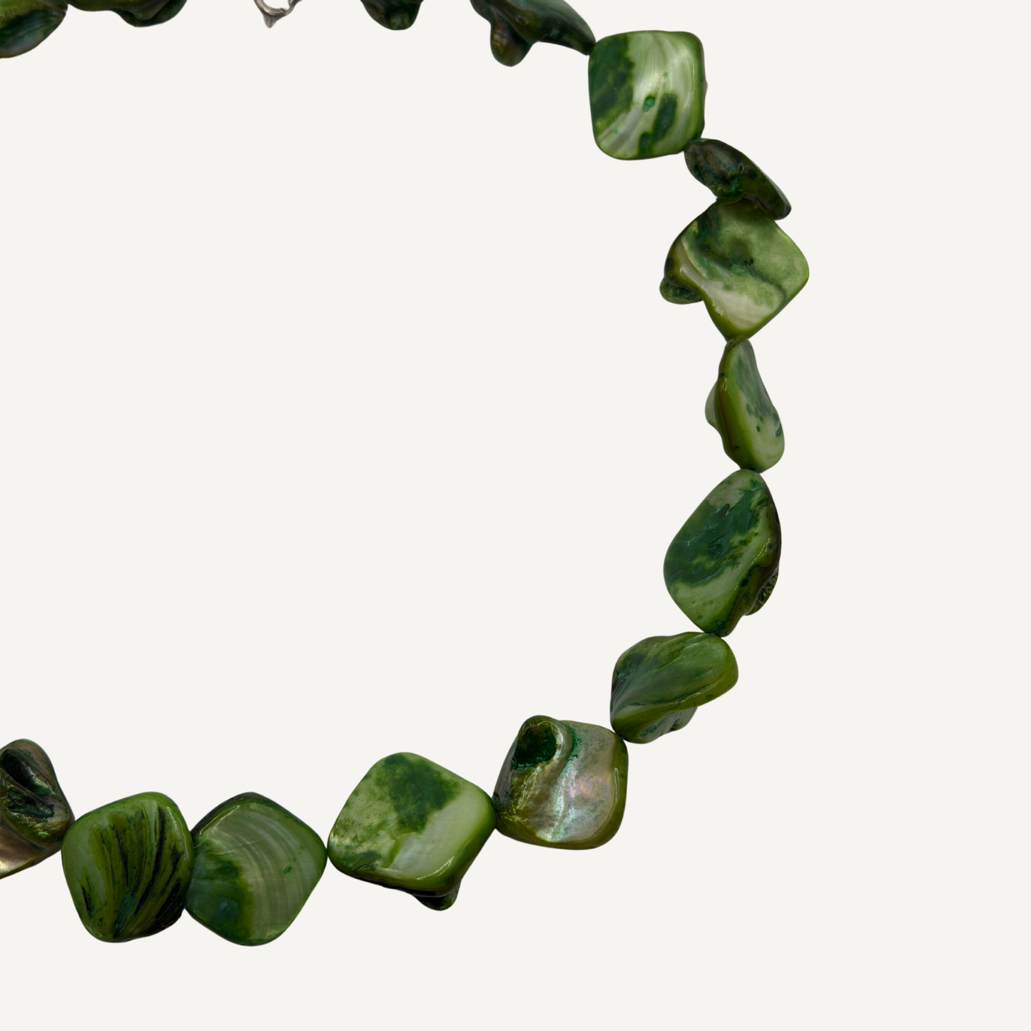 Seaweed Green Shell Necklace