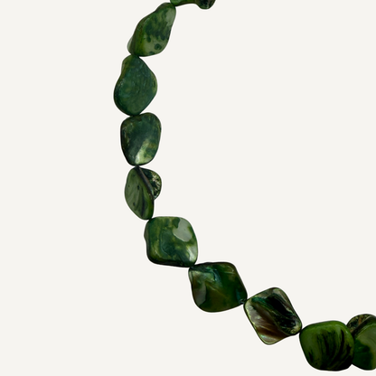 Seaweed Green Shell Necklace