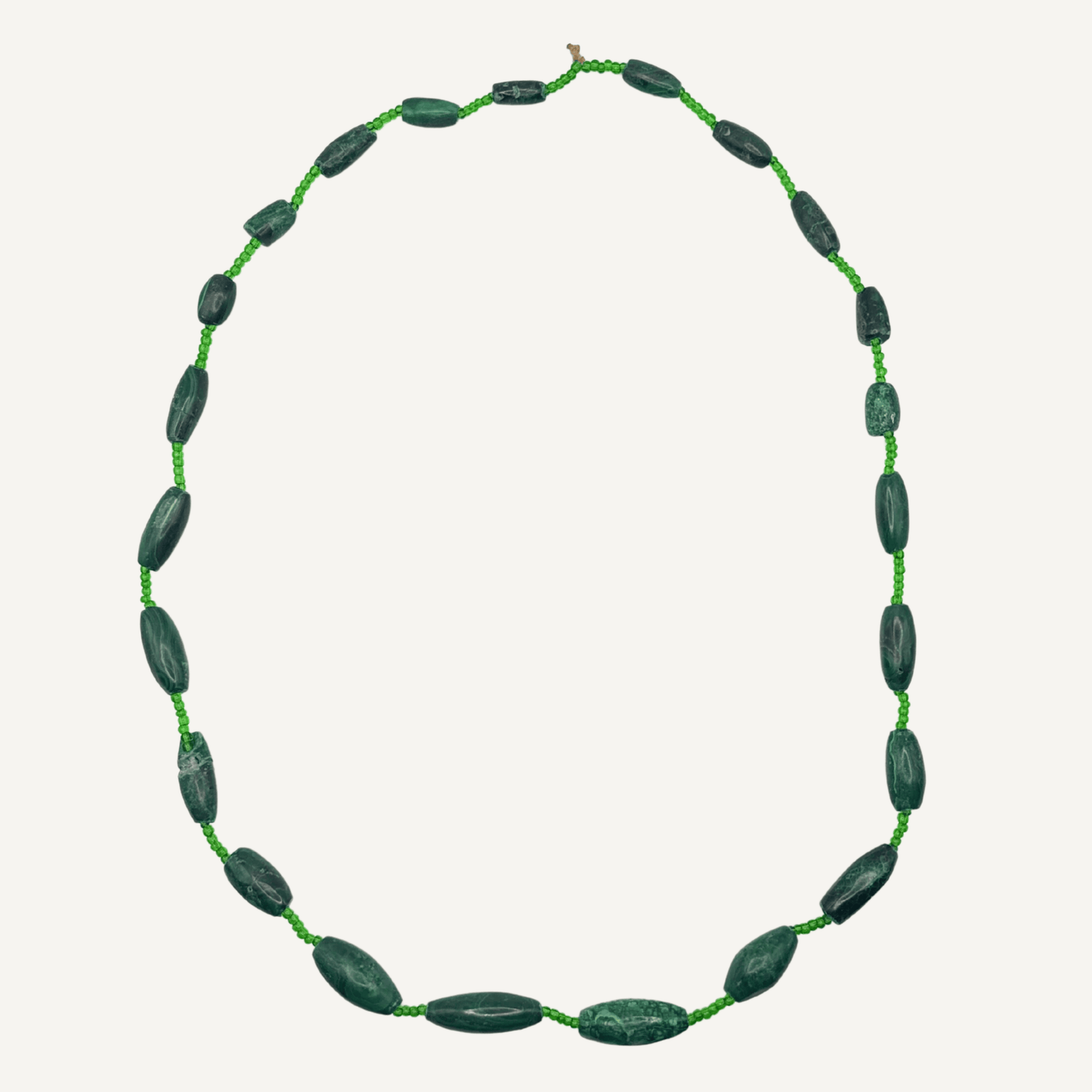 Sea Glass Malachite Necklace