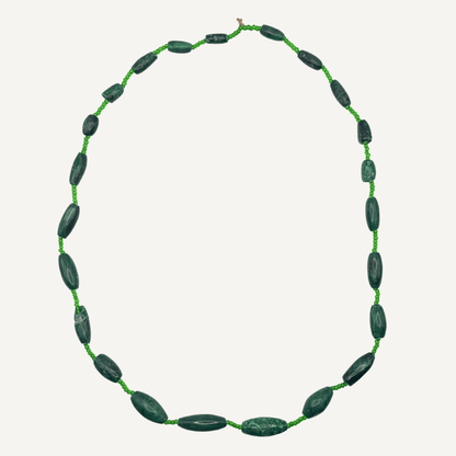 Sea Glass Malachite Necklace