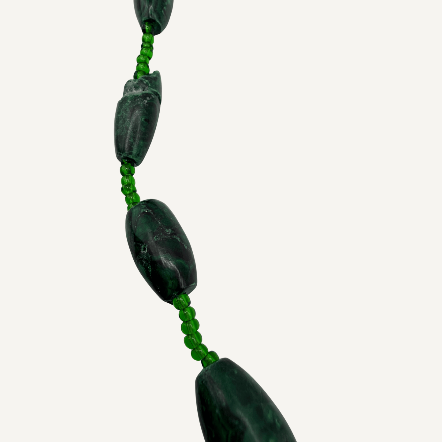 Sea Glass Malachite Necklace