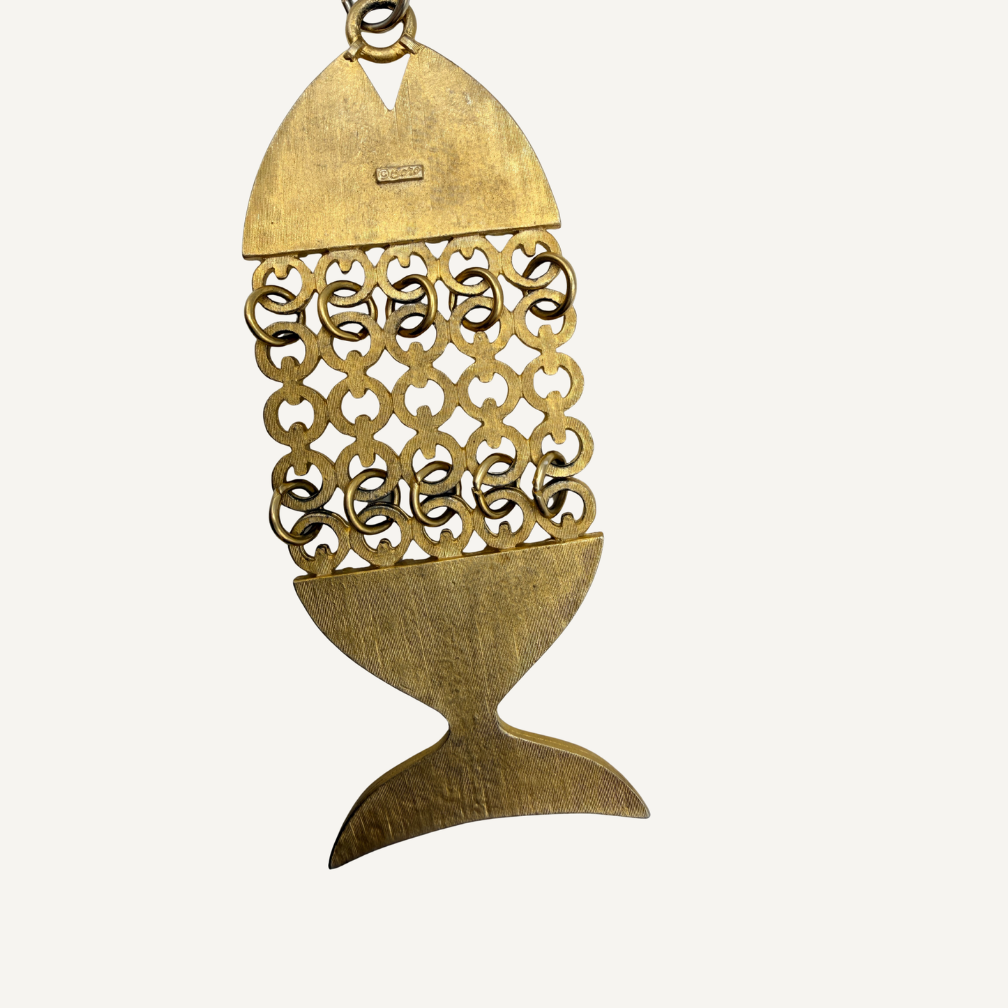 Articulated Brass Fish Pendant