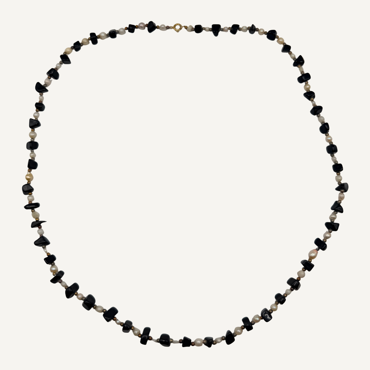 Black Onynx and Pearl Necklace