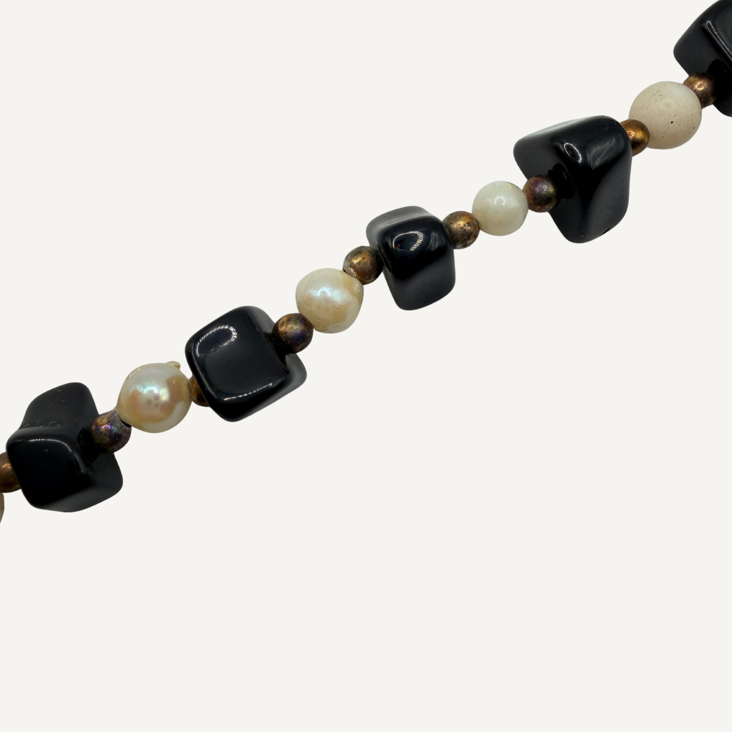 Black Onynx and Pearl Necklace