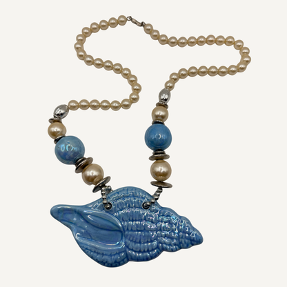 Ceramic Shell Pendant Necklace