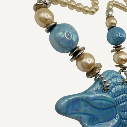 Ceramic Shell Pendant Necklace