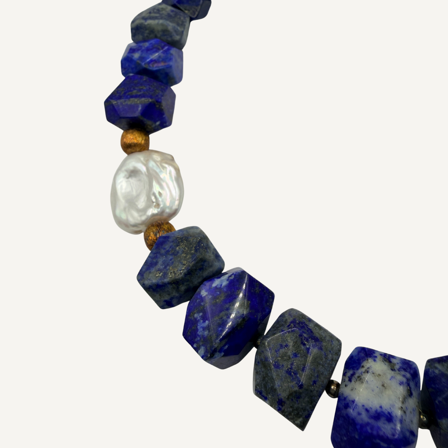 Lapis and Pearl Necklace