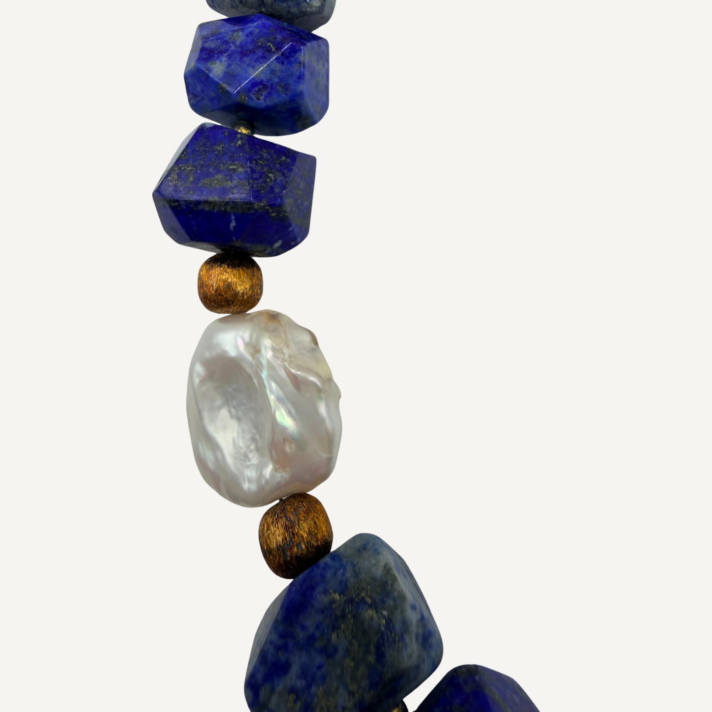 Lapis and Pearl Necklace