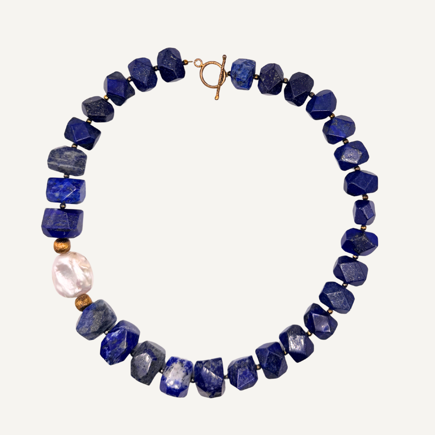 Lapis and Pearl Necklace