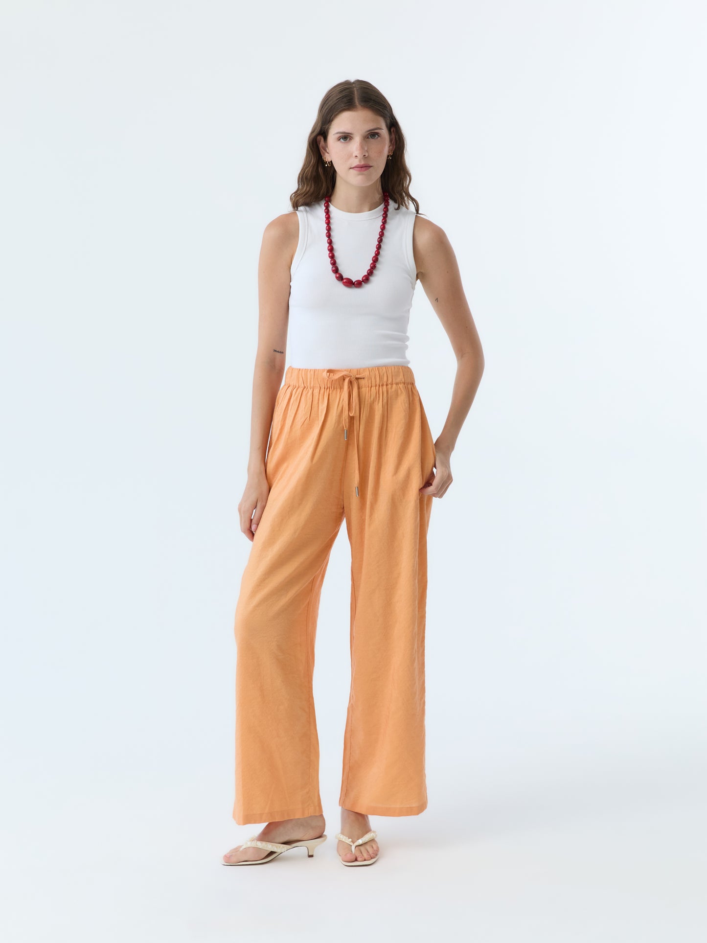 Benny Apricot Drawstring Pant