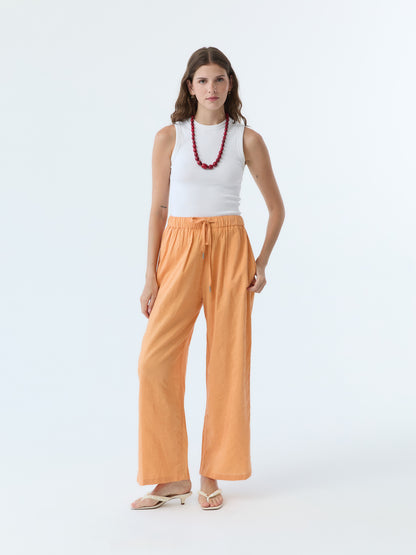 Benny Apricot Drawstring Pant