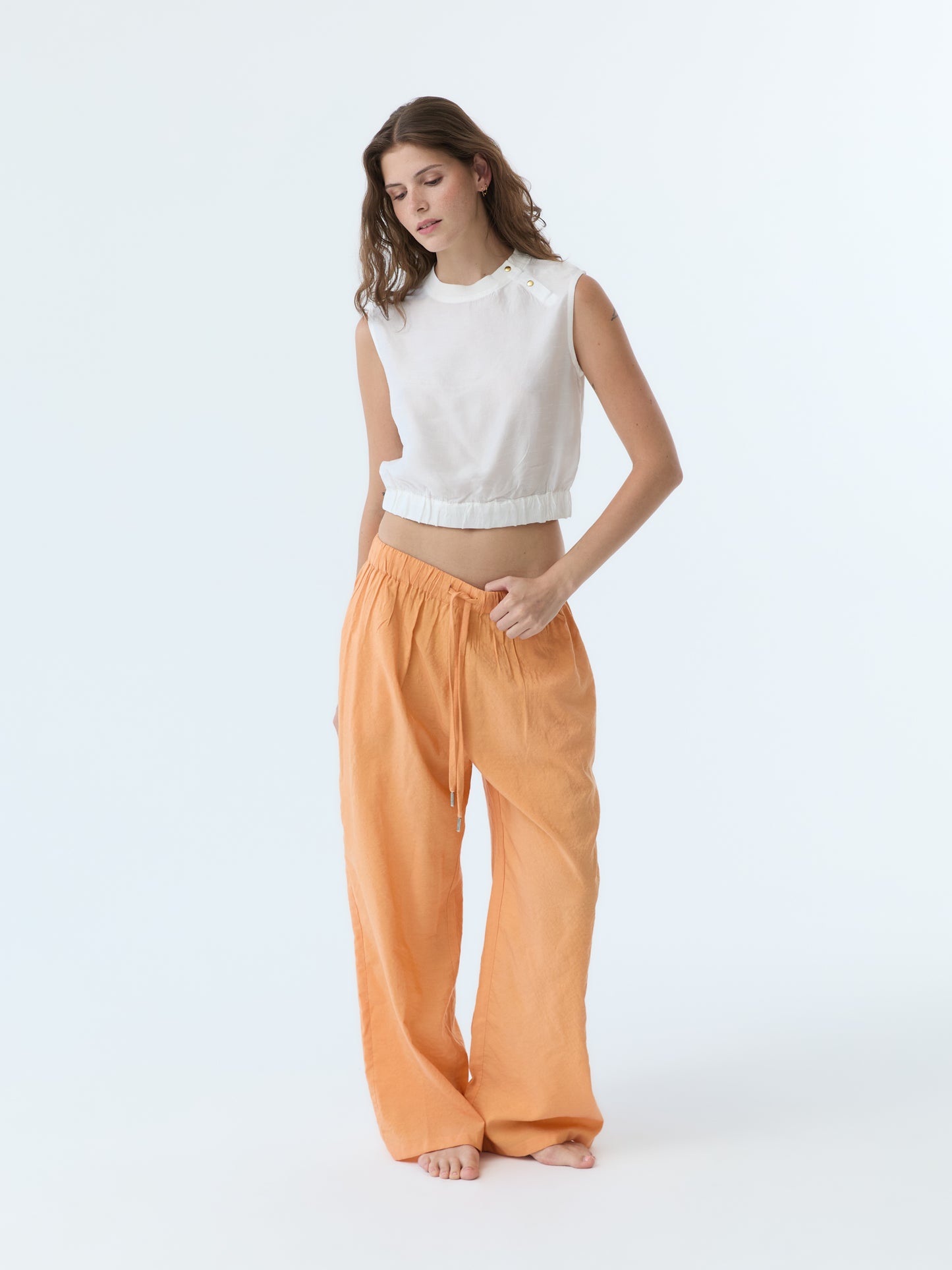 Benny Apricot Drawstring Pant