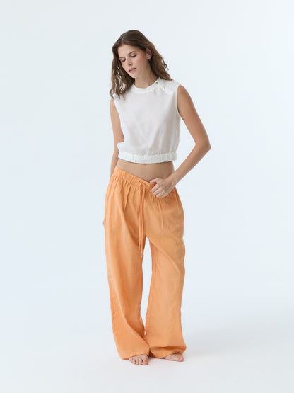 Benny Apricot Drawstring Pant