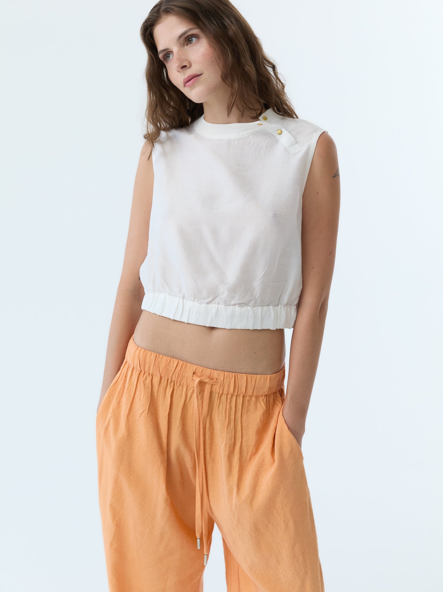 Benny Apricot Drawstring Pant