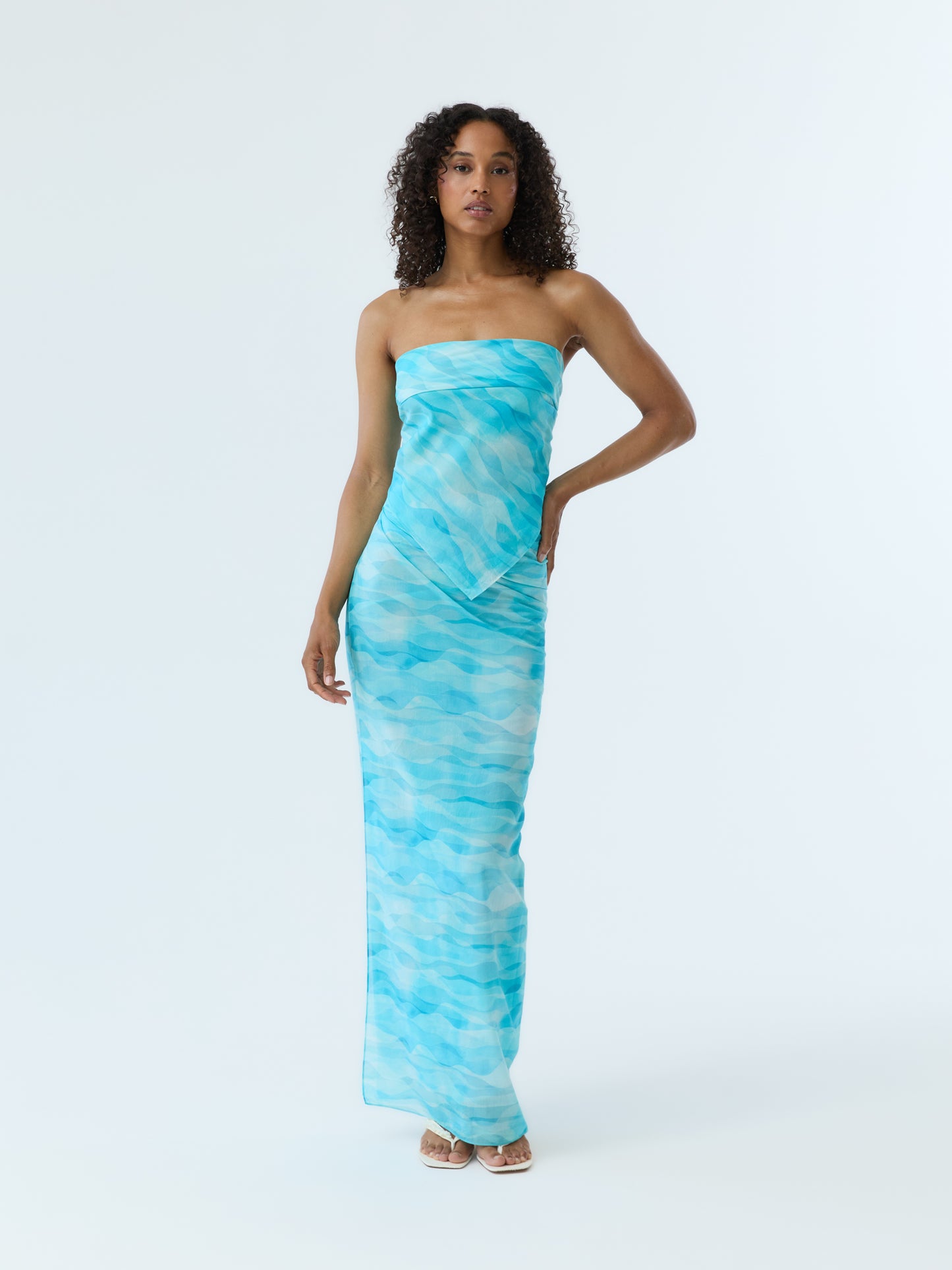 Azure Ripple Pareo Set