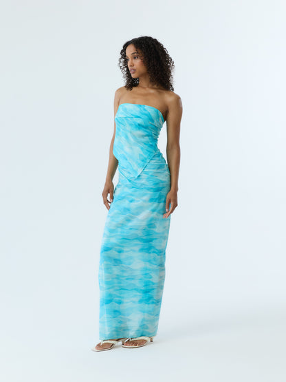 Azure Ripple Pareo Set