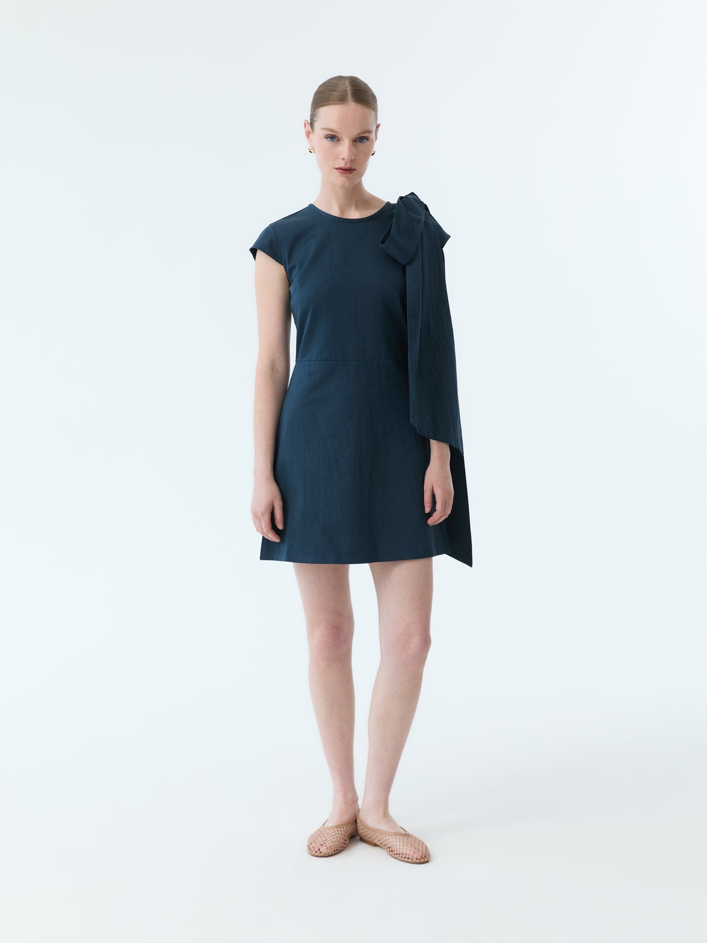 Reece Bow Tie Cap Sleeve Dress