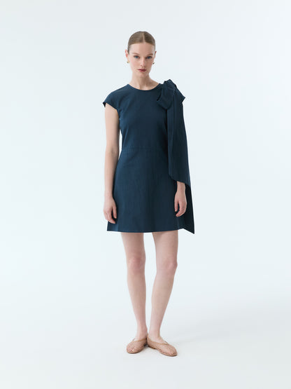 Reece Bow Tie Cap Sleeve Dress