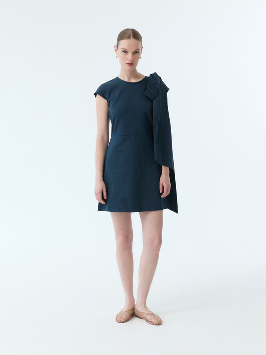 Reece Bow Tie Cap Sleeve Dress
