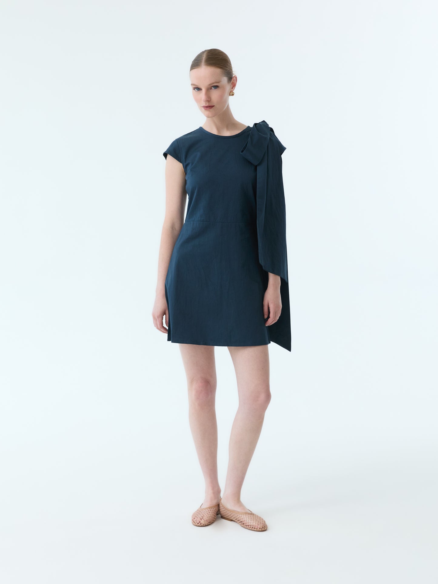 Reece Bow Tie Cap Sleeve Dress