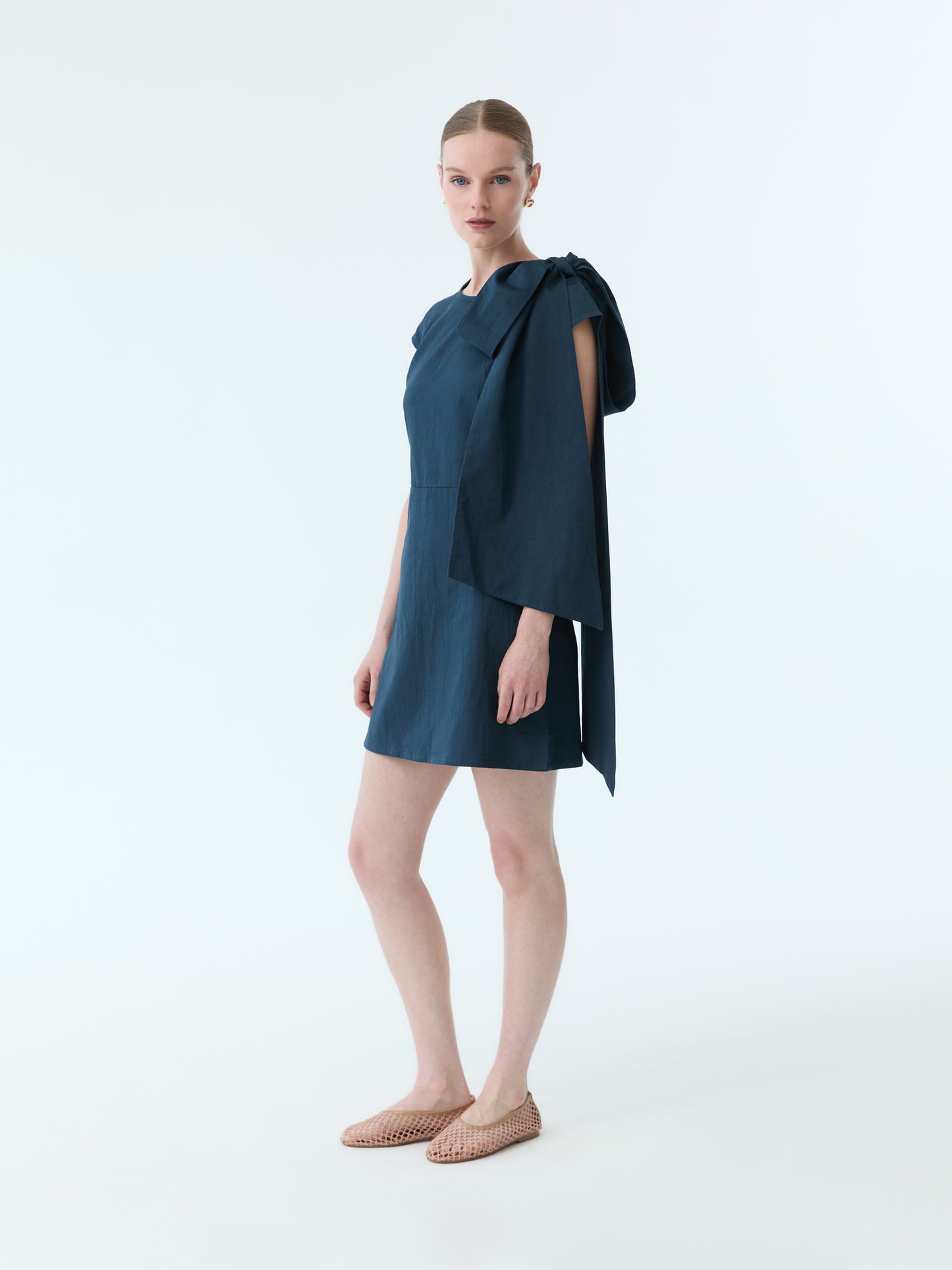 Reece Bow Tie Cap Sleeve Dress