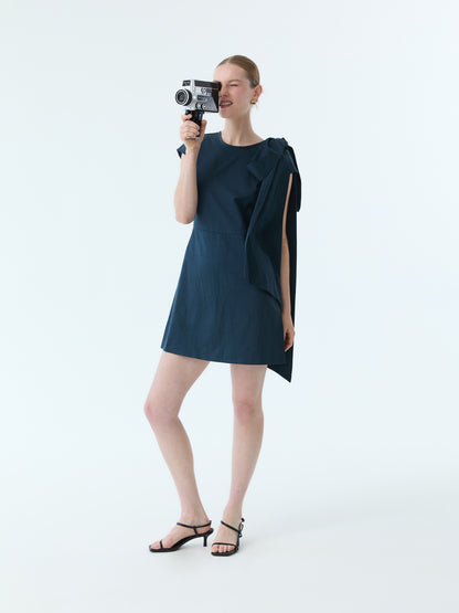 Reece Bow Tie Cap Sleeve Dress