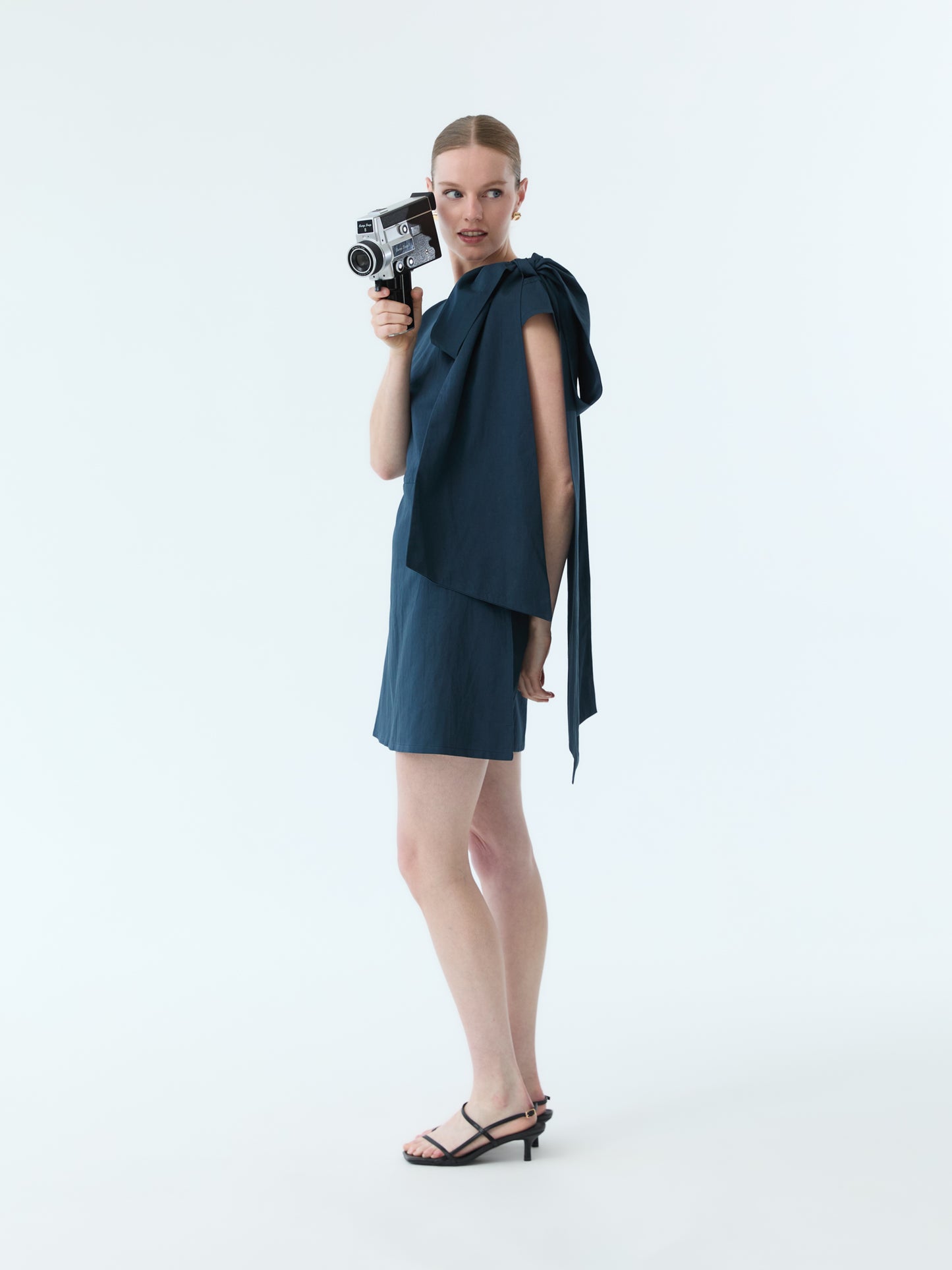 Reece Bow Tie Cap Sleeve Dress