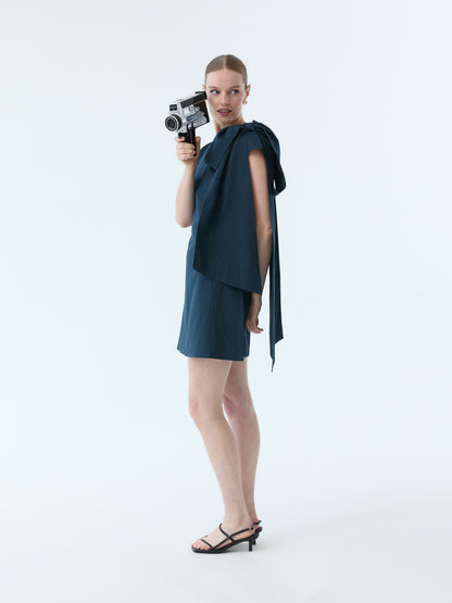 Reece Bow Tie Cap Sleeve Dress