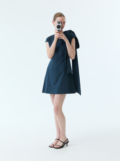 Reece Bow Tie Cap Sleeve Dress