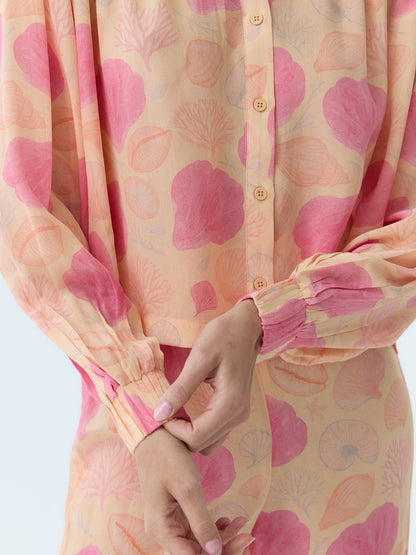 Coral Bloom Blouse