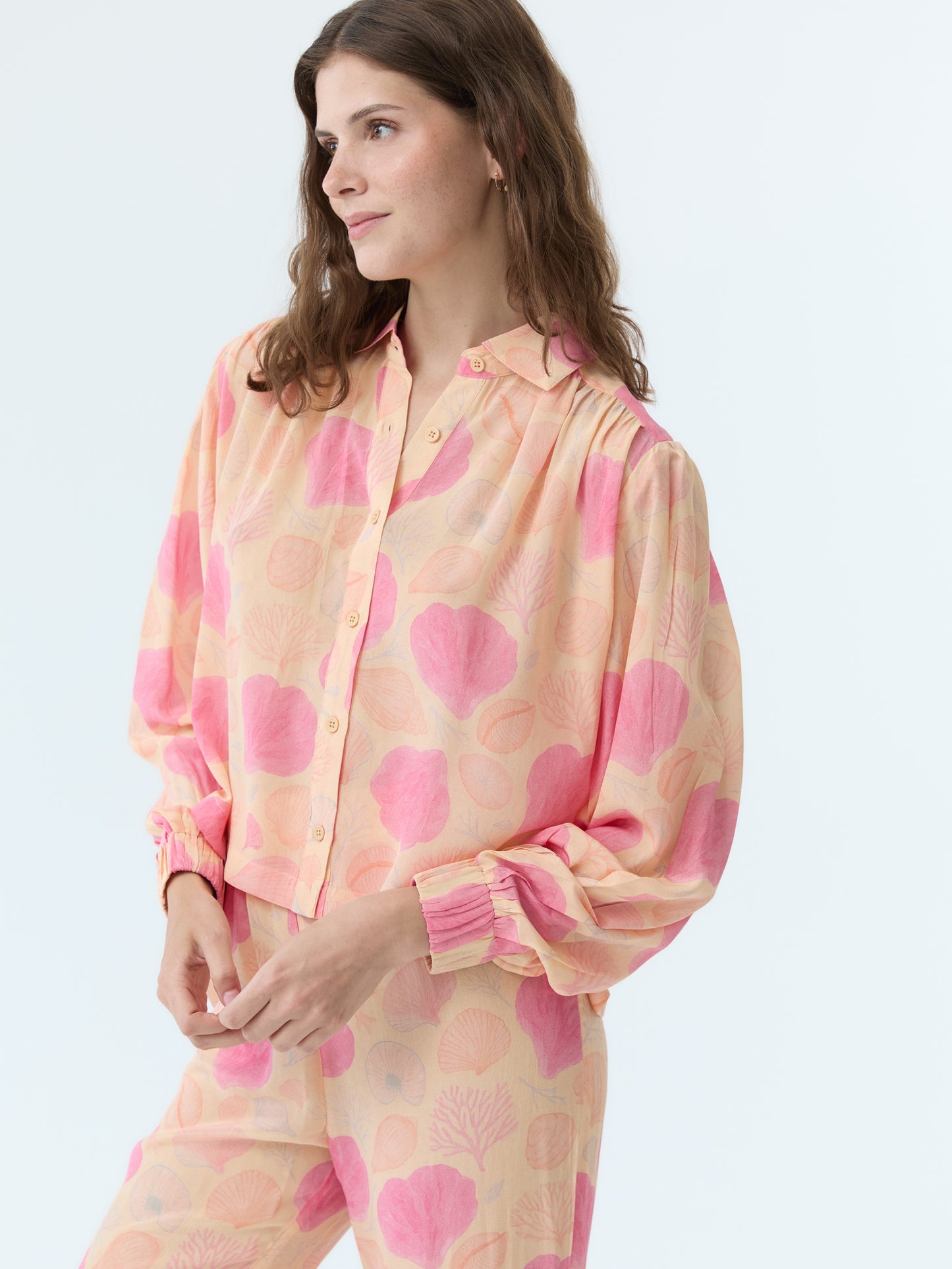 Coral Bloom Blouse