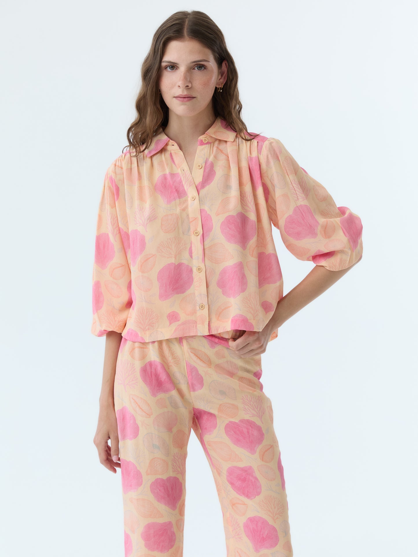 Coral Bloom Blouse