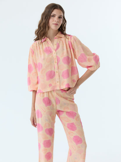 Coral Bloom Blouse