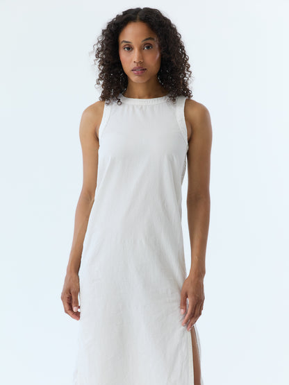 Lynne Eyelet Crew Neck Maxi Dress