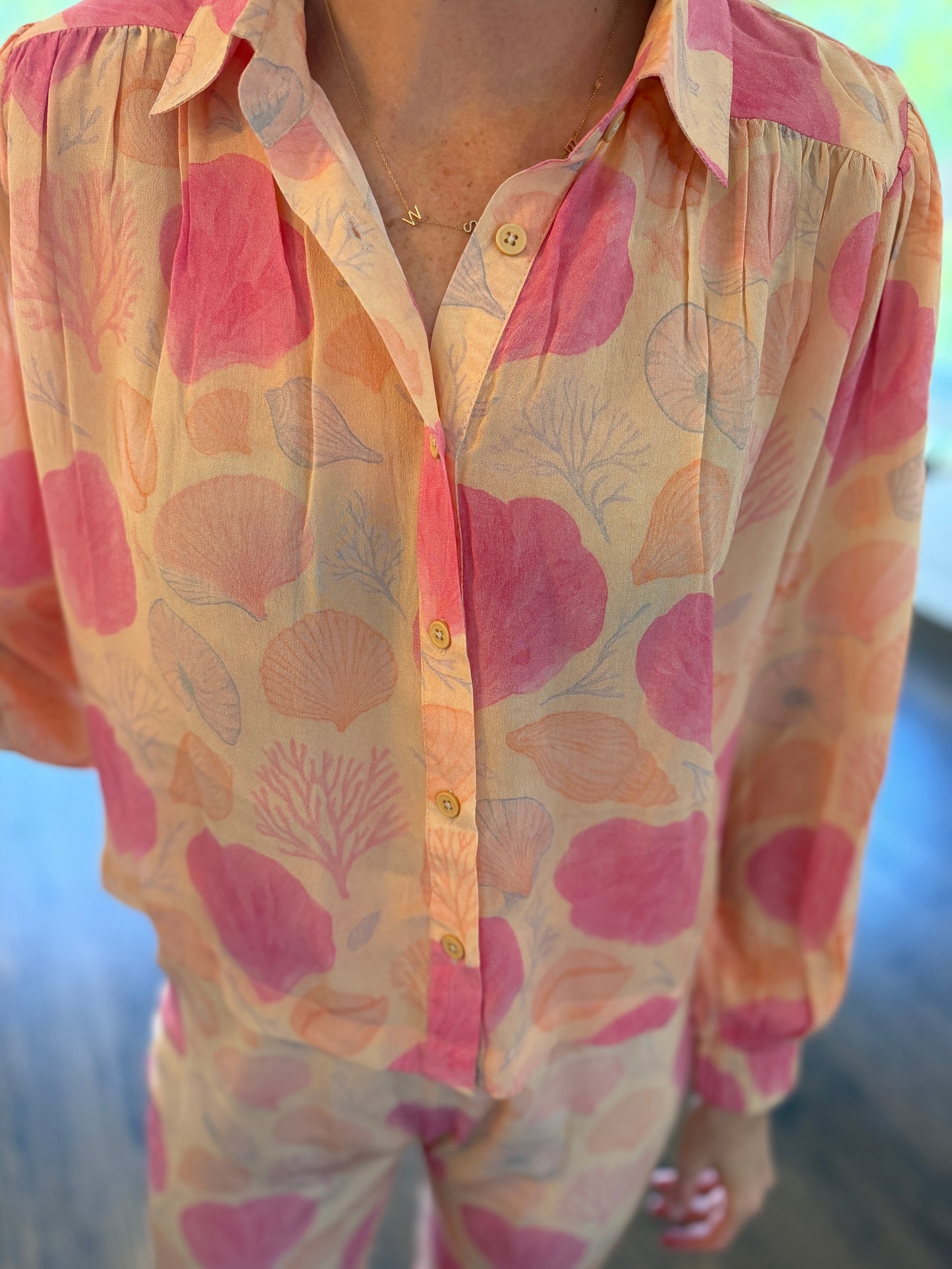 Coral Bloom Blouse