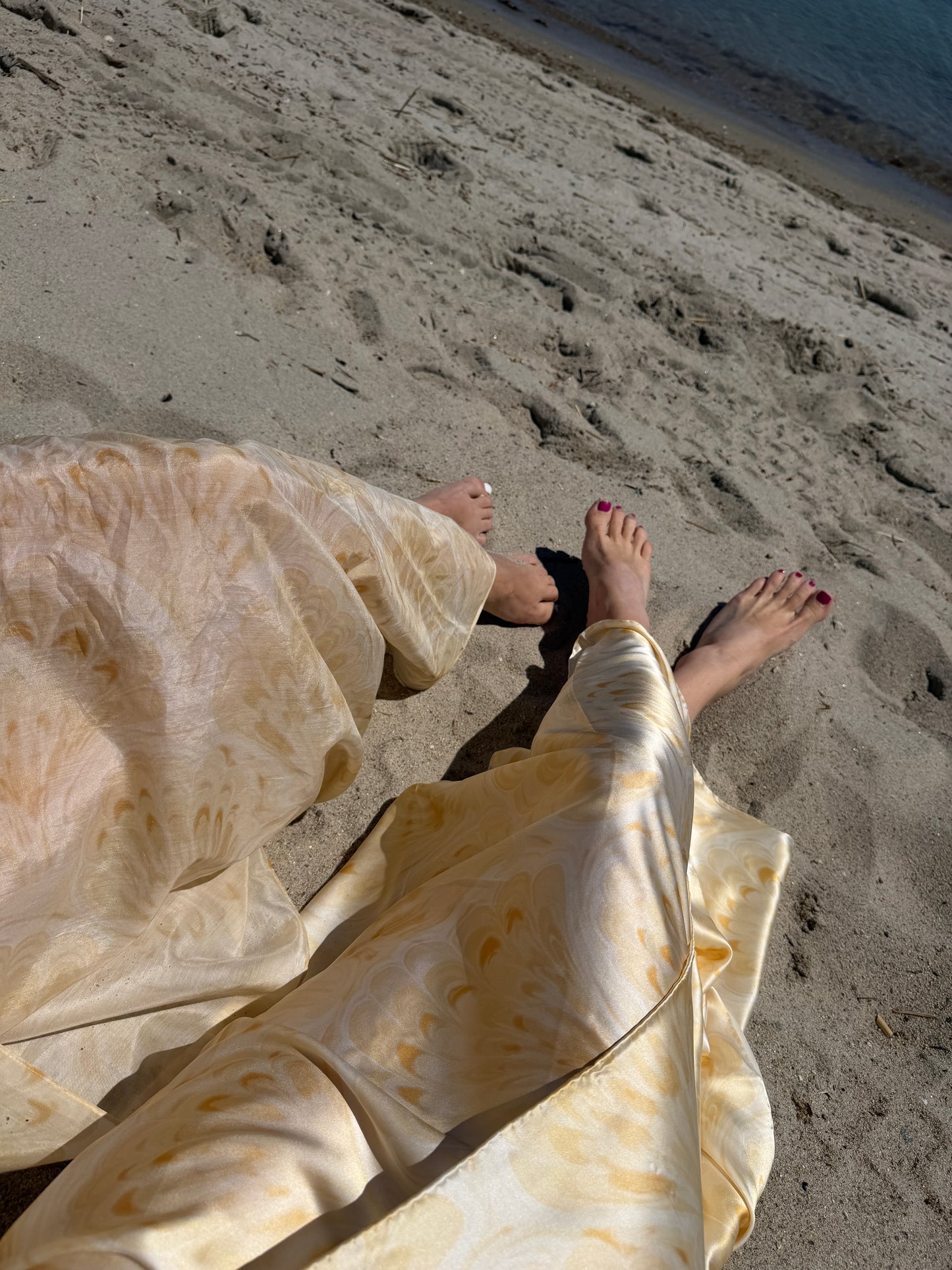 Marbleized Shell Pareo Set 100% Silk