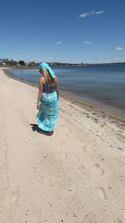 Azure Ripple Pareo Set