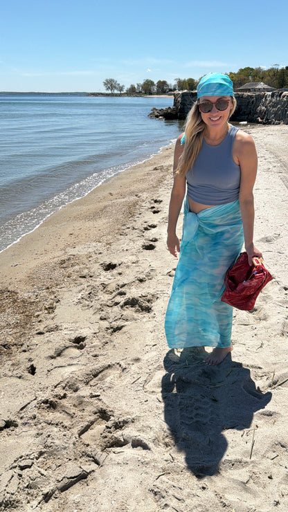 Azure Ripple Pareo Set