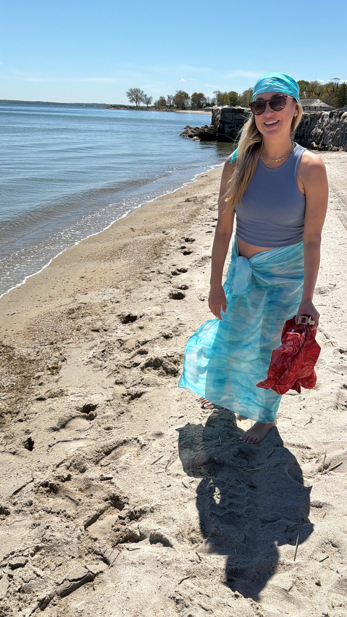 Azure Ripple Pareo Set