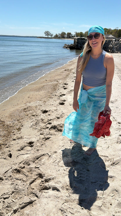 Azure Ripple Pareo Set