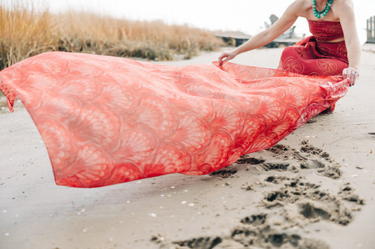 Marbleized Shell Pareo Set