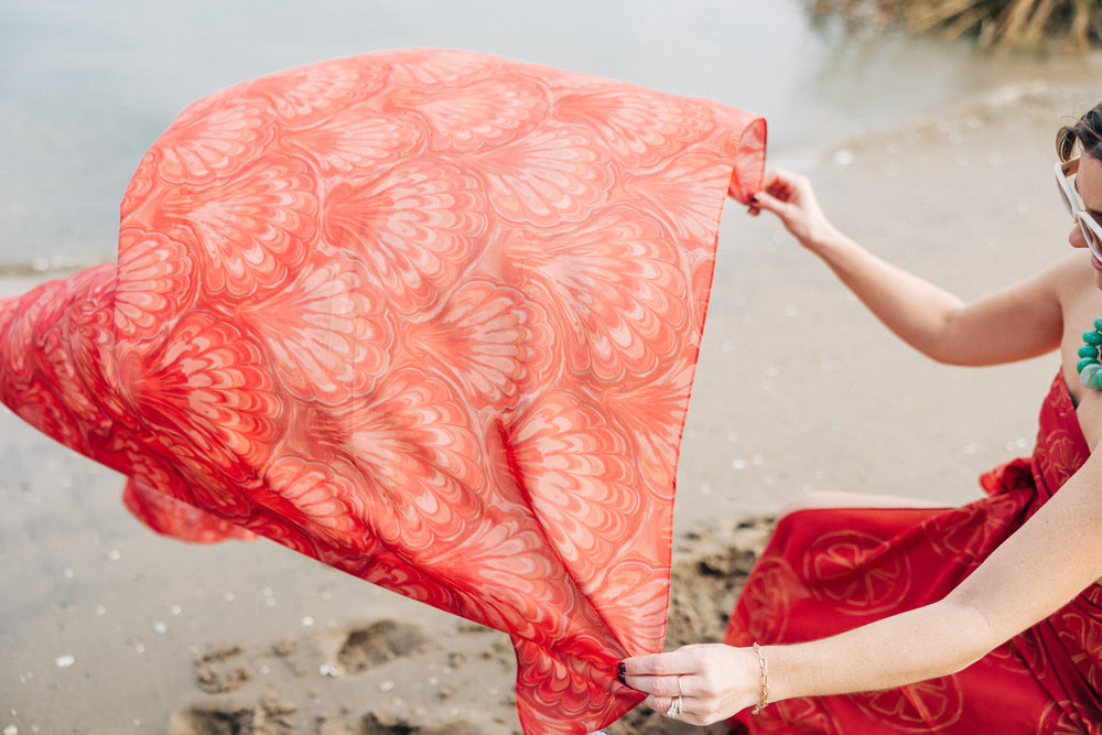 Marbleized Shell Pareo Set